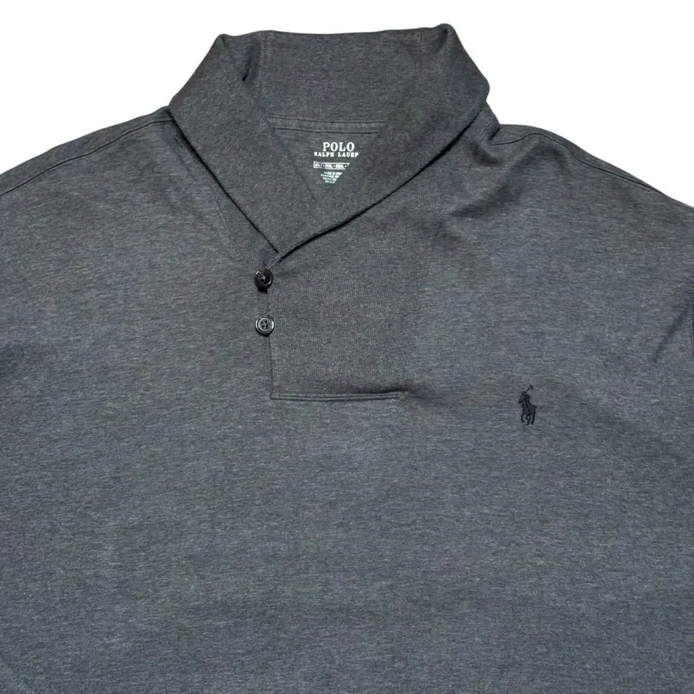 Polo Ralph Lauren Men's Big & Tall Luxury Jersey Shawl-Collar Pullover Navy 2XLT